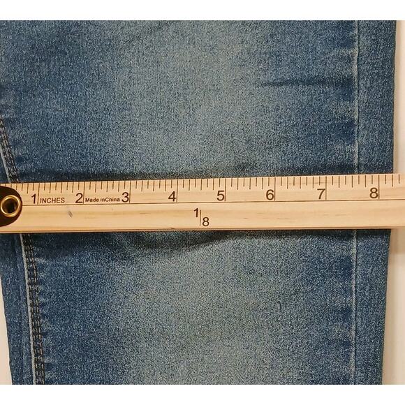 Curve Appeal Skinny Jeans Women's 8/29 Blue High Rise Elastic Waist Stretch EUC - Picture 13 of 14